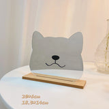 Makeup Mirror Ins Irregular Acrylic Decorative Mirror Wooden Base Cosmetic Beauty Tools