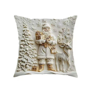 Christmas Festival Elk Rabbit Decorative Sofa Atmosphere Linen Cushion Cover