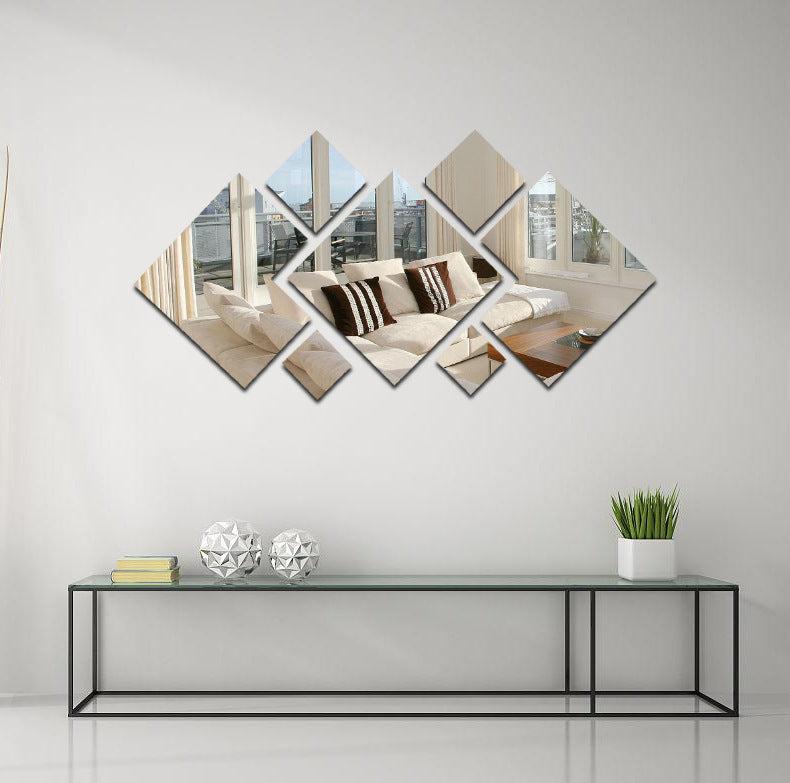 Seven-piece Square Combination Decorative Mirror