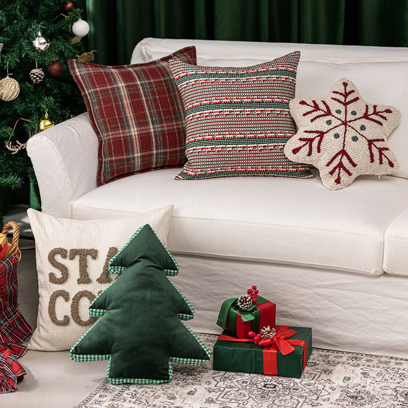 Decorative Cushion Christmas Tree Living Room Sofa Cushion Bed