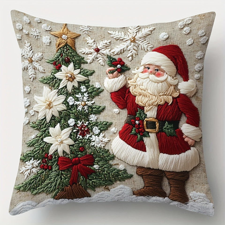 Christmas Festival Elk Rabbit Decorative Sofa Atmosphere Linen Cushion Cover