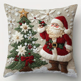 Christmas Festival Elk Rabbit Decorative Sofa Atmosphere Linen Cushion Cover